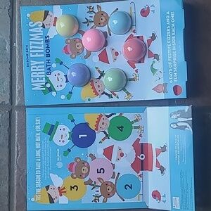 🎉New Da Bomb Merry Fizzmas 6 days of Festive Fizzers Holiday bath bombs 2 sets!